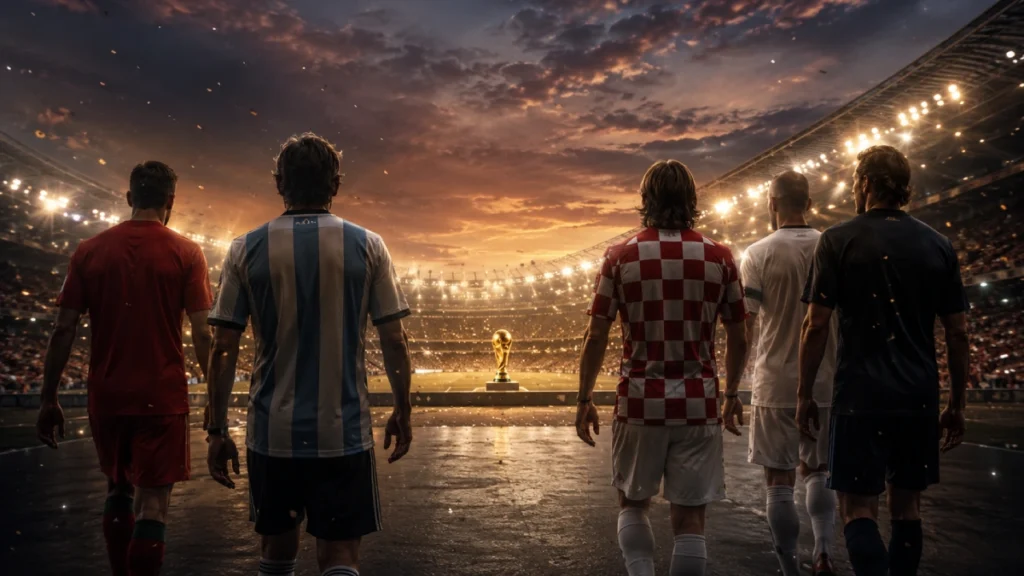 Lionel Messi Cristiano Ronaldo y Luka Modric como símbolos de los jugadores que disputarían su último Mundial