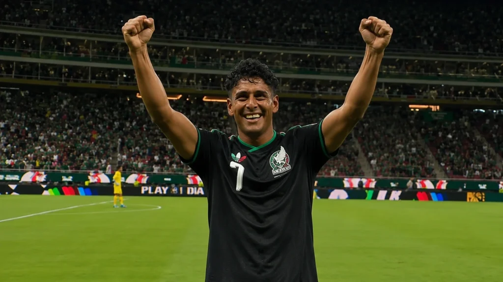Luis Romo celebra el gol de México ante Corea del Sur en el Mundial 2026