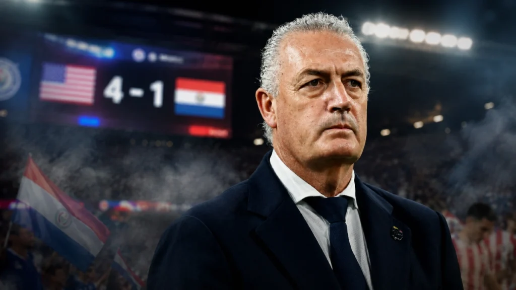 Entrenador Gustavo Alfaro de Paraguay tras la derrota ante Estados Unidos en el Mundial 2026