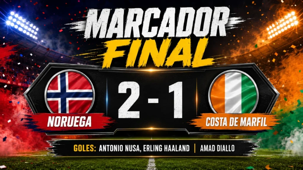Noruega eliminó a Costa de Marfil por 2-1 en la ronda de 32 del Mundial 2026. Haaland marcó el gol decisivo y ahora viene Brasil.