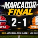 Noruega eliminó a Costa de Marfil por 2-1 en la ronda de 32 del Mundial 2026. Haaland marcó el gol decisivo y ahora viene Brasil.